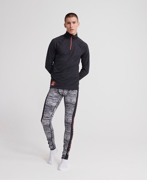 Superdry Carbon Baselayer Half Cipzár Férfi Baselayers Fekete | EVWAT5817